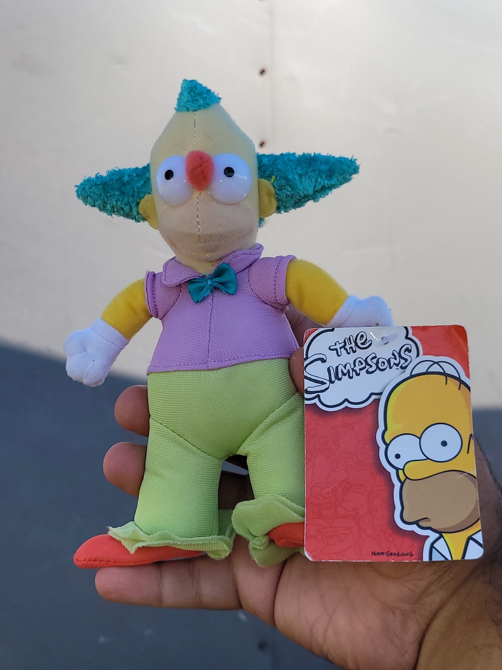 Vintage Plsuh The Simpsons Krusty the Clown Toy Factory w tag #TheSimpsons